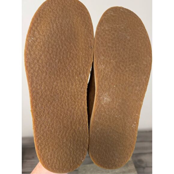 SHYANNE‎ Woven Stripe Brown Leather Slip On Moc Toe Casual Shoes size 11 - Picture 8 of 10